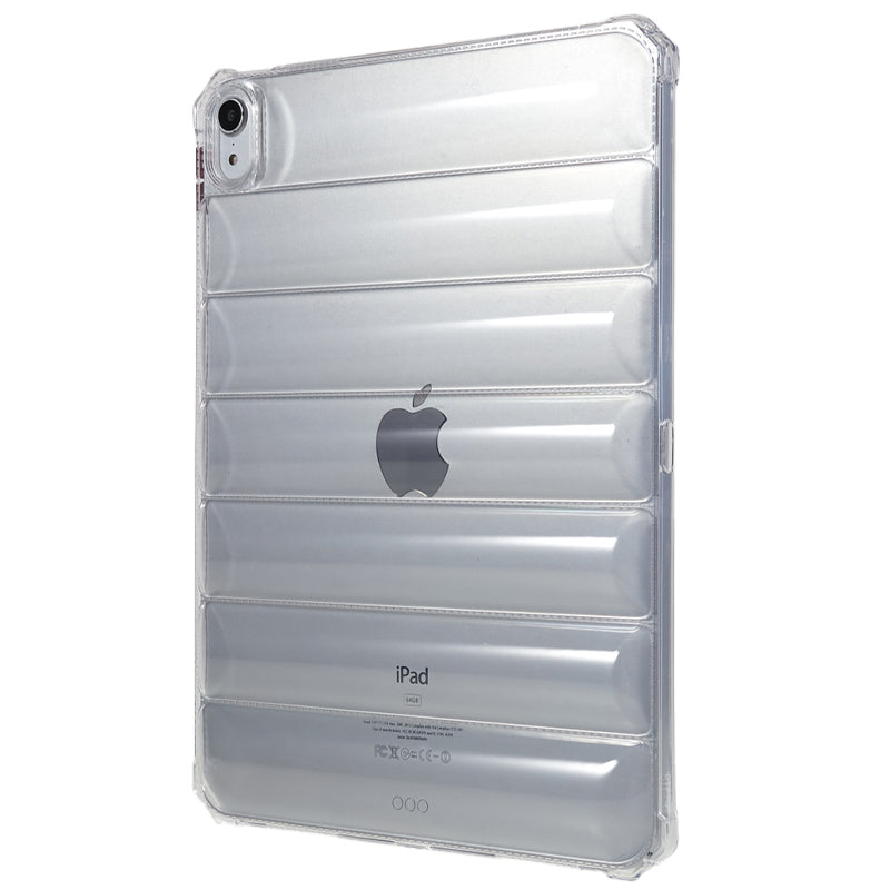 For iPad 10.9 (2022) Soft TPU Clear Tablet Case Airbag Down Jacket Design Anti-drop Cover