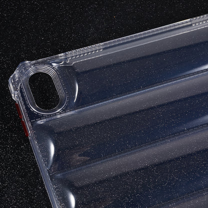 For iPad 10.9 (2022) Soft TPU Clear Tablet Case Airbag Down Jacket Design Anti-drop Cover