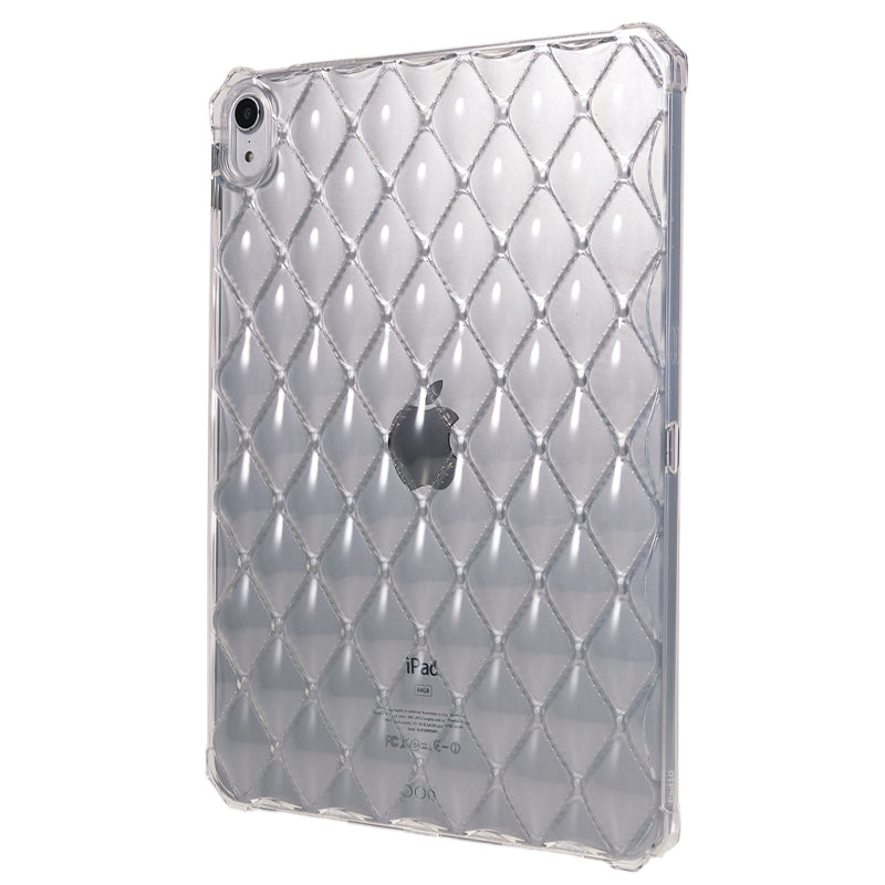 For iPad 10.9 (2022) Airbag Diamond Texture Tablet Anti-drop Cover Soft TPU Clear Back Case