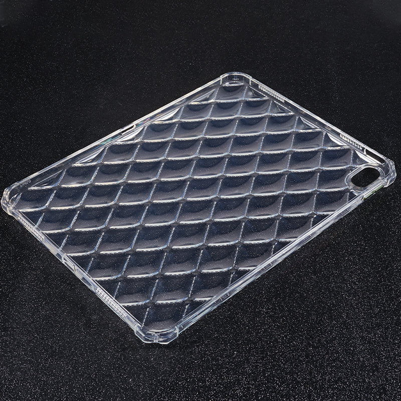For iPad 10.9 (2022) Airbag Diamond Texture Tablet Anti-drop Cover Soft TPU Clear Back Case