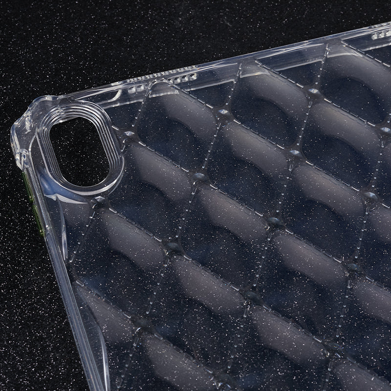 For iPad 10.9 (2022) Airbag Diamond Texture Tablet Anti-drop Cover Soft TPU Clear Back Case