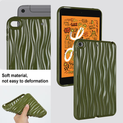 For iPad mini (2019) 7.9 inch / mini 4 Anti-drop Tablet Case Soft TPU Wave Texture Tablet Cover