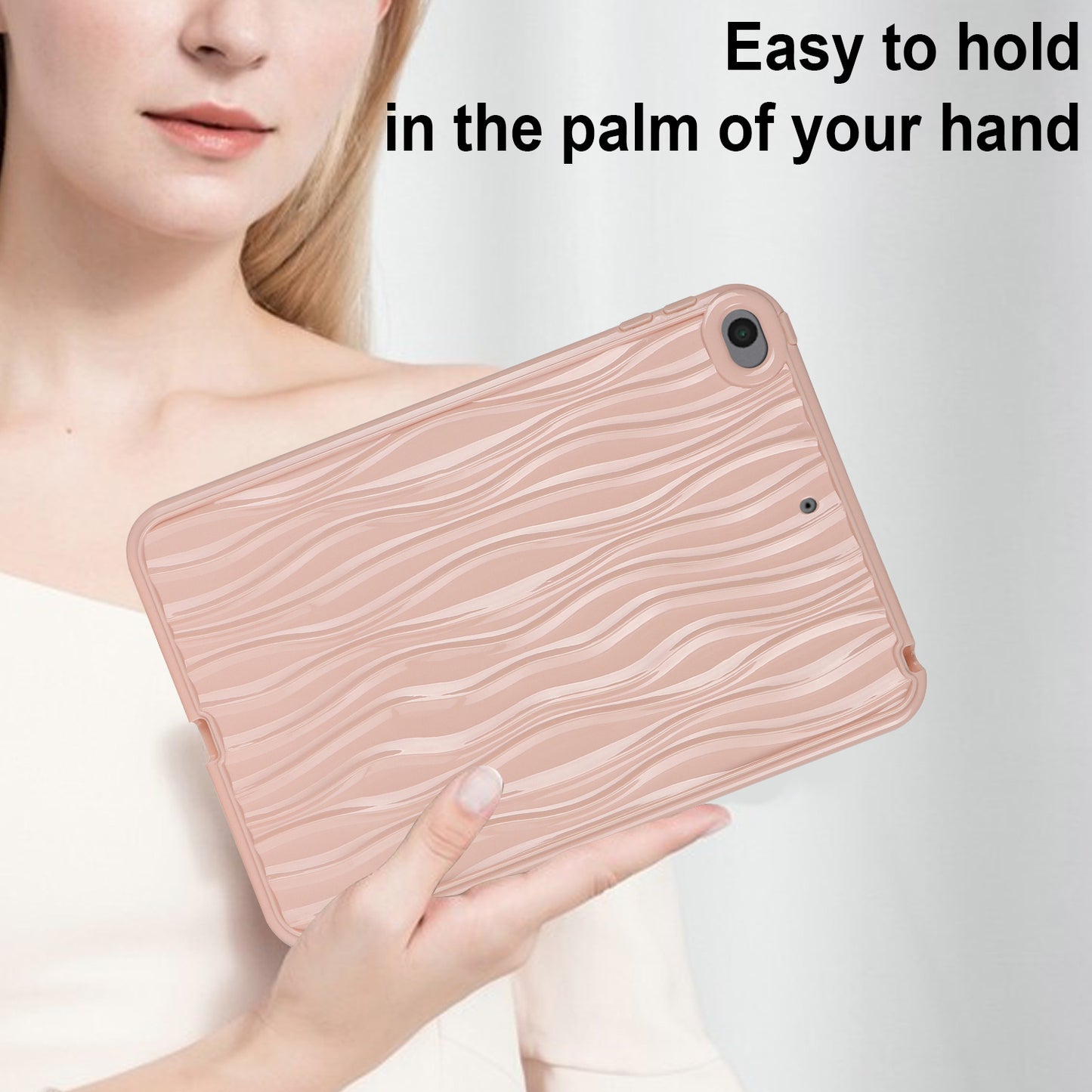 For iPad mini (2019) 7.9 inch / mini 4 Anti-drop Tablet Case Soft TPU Wave Texture Tablet Cover