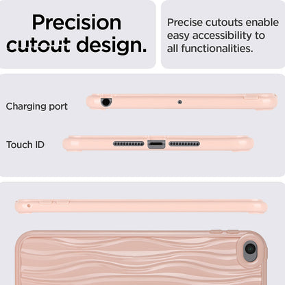 For iPad mini (2019) 7.9 inch / mini 4 Anti-drop Tablet Case Soft TPU Wave Texture Tablet Cover