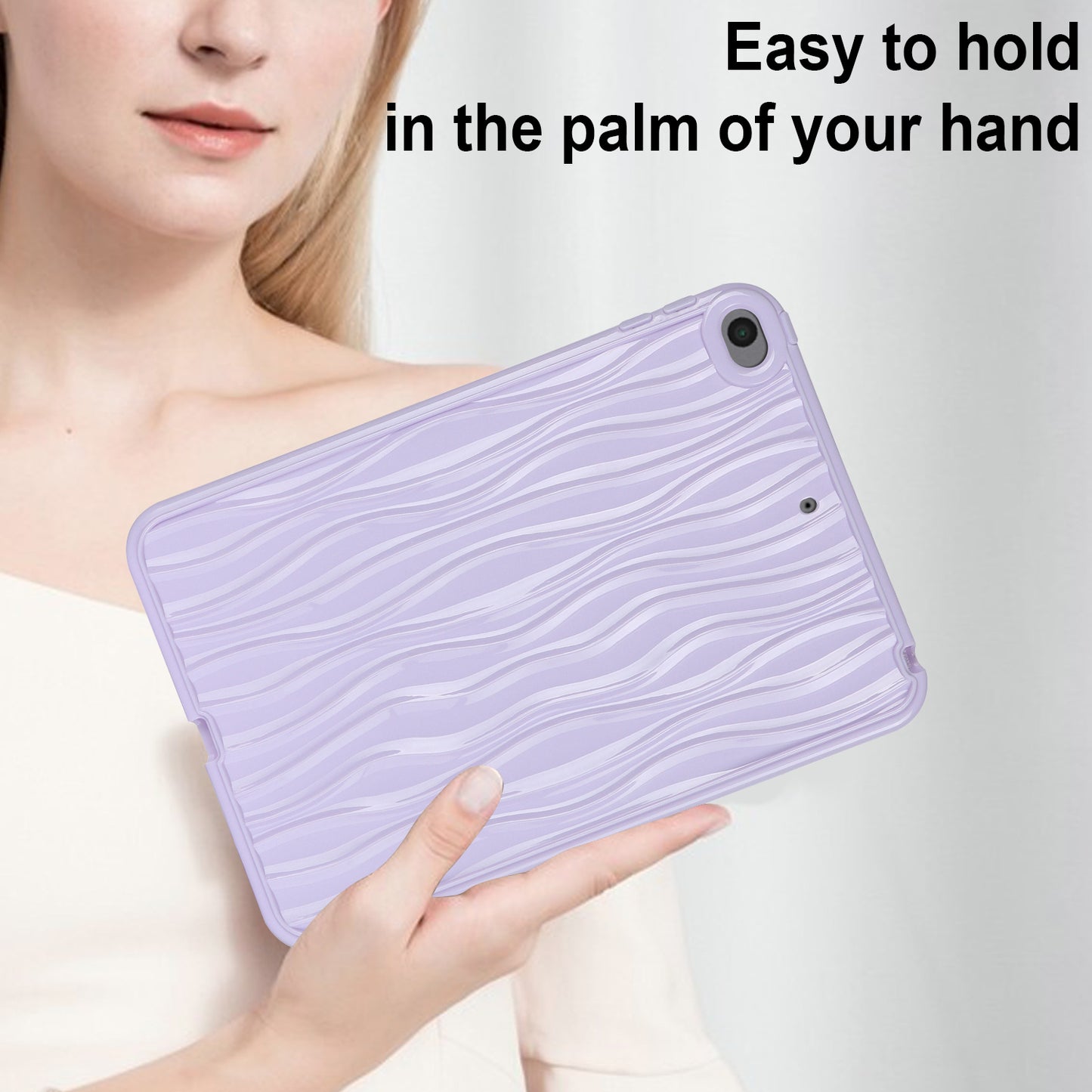 For iPad mini (2019) 7.9 inch / mini 4 Anti-drop Tablet Case Soft TPU Wave Texture Tablet Cover
