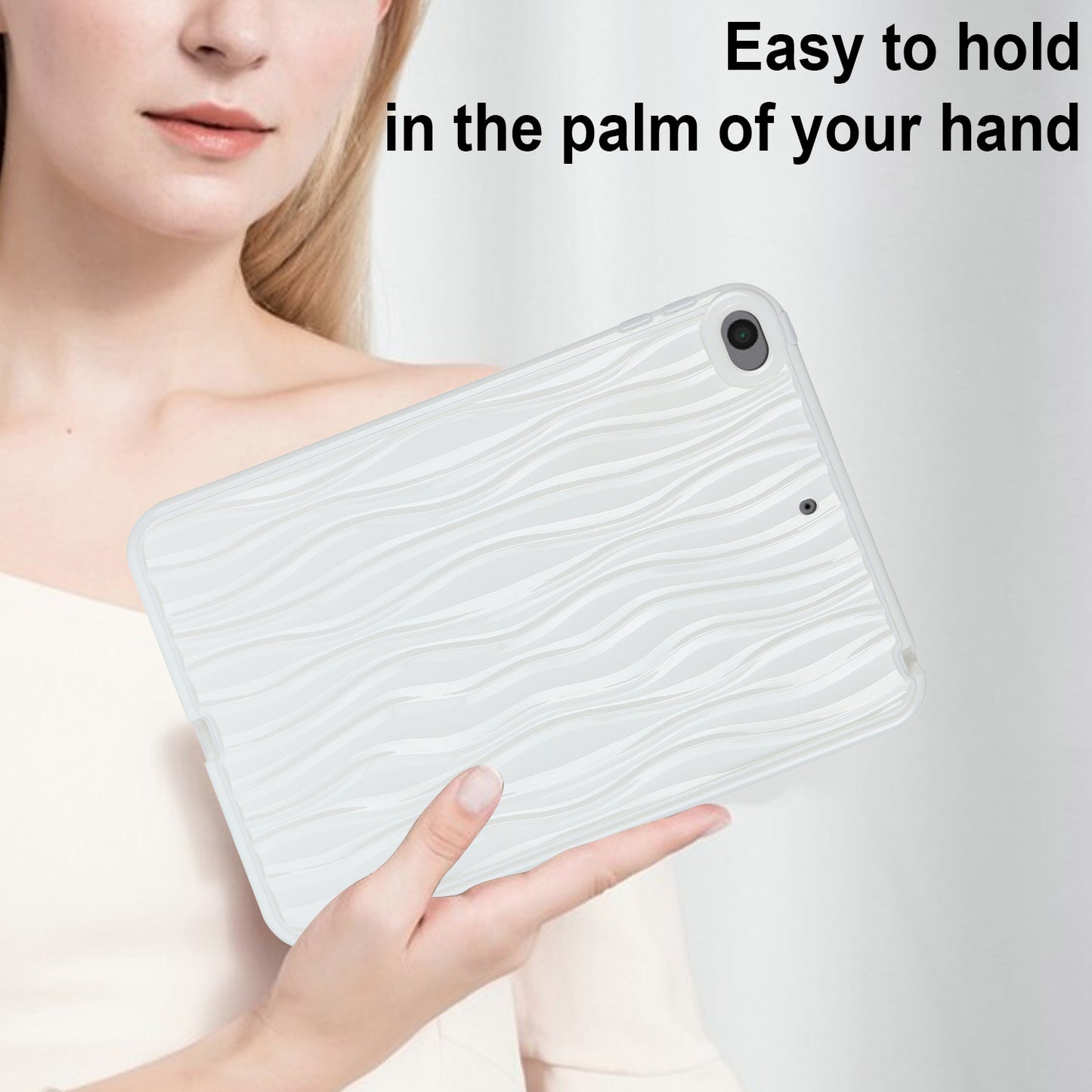 For iPad mini (2019) 7.9 inch / mini 4 Anti-drop Tablet Case Soft TPU Wave Texture Tablet Cover