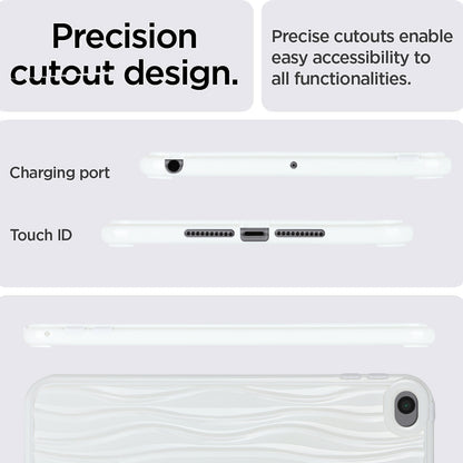 For iPad mini (2019) 7.9 inch / mini 4 Anti-drop Tablet Case Soft TPU Wave Texture Tablet Cover
