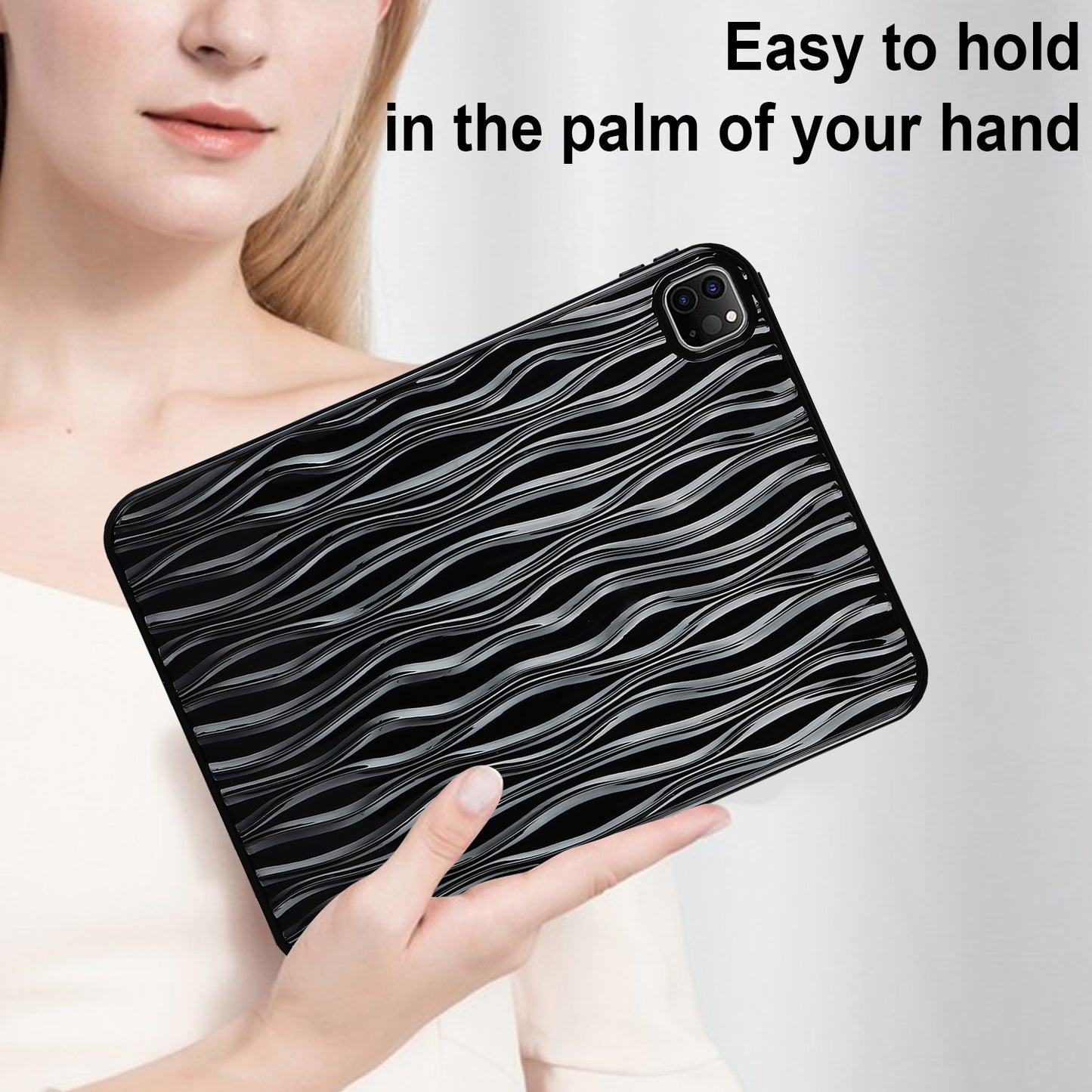 For iPad Pro 11 (2020) / (2021) / (2022) Soft TPU Tablet Case Wave Texture Anti-scratch Tablet Cover