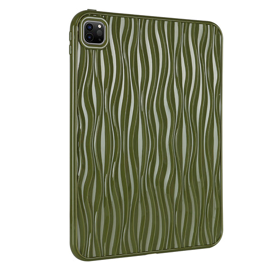 For iPad Pro 11 (2020) / (2021) / (2022) Soft TPU Tablet Case Wave Texture Anti-scratch Tablet Cover