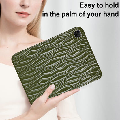 For iPad Pro 11 (2020) / (2021) / (2022) Soft TPU Tablet Case Wave Texture Anti-scratch Tablet Cover