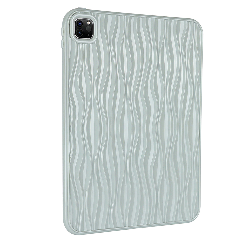 For iPad Pro 11 (2020) / (2021) / (2022) Soft TPU Tablet Case Wave Texture Anti-scratch Tablet Cover