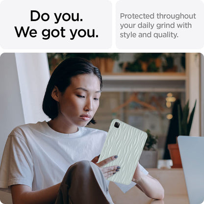 For iPad Pro 11 (2020) / (2021) / (2022) Soft TPU Tablet Case Wave Texture Anti-scratch Tablet Cover