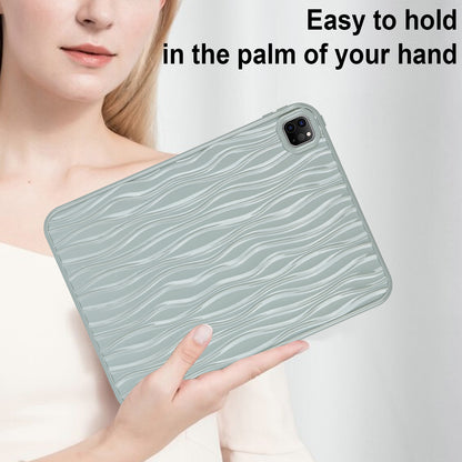 For iPad Pro 11 (2020) / (2021) / (2022) Soft TPU Tablet Case Wave Texture Anti-scratch Tablet Cover