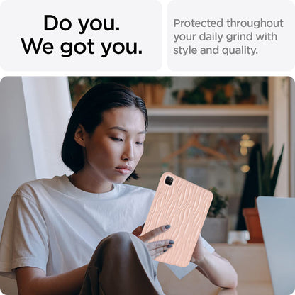 For iPad Pro 11 (2020) / (2021) / (2022) Soft TPU Tablet Case Wave Texture Anti-scratch Tablet Cover