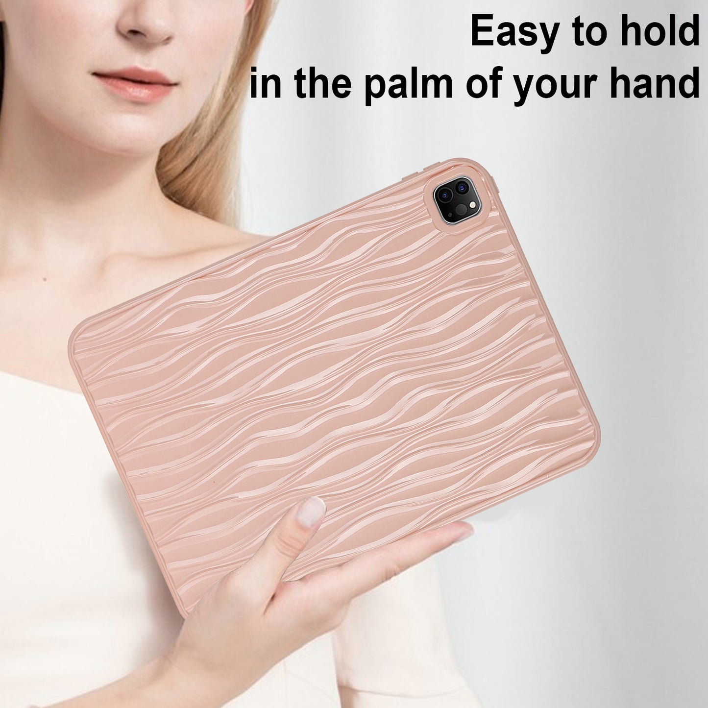 For iPad Pro 11 (2020) / (2021) / (2022) Soft TPU Tablet Case Wave Texture Anti-scratch Tablet Cover