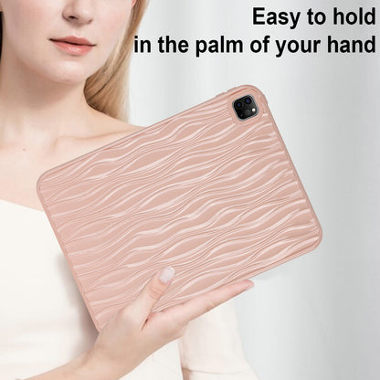 For iPad Pro 11 (2020) / (2021) / (2022) Soft TPU Tablet Case Wave Texture Anti-scratch Tablet Cover
