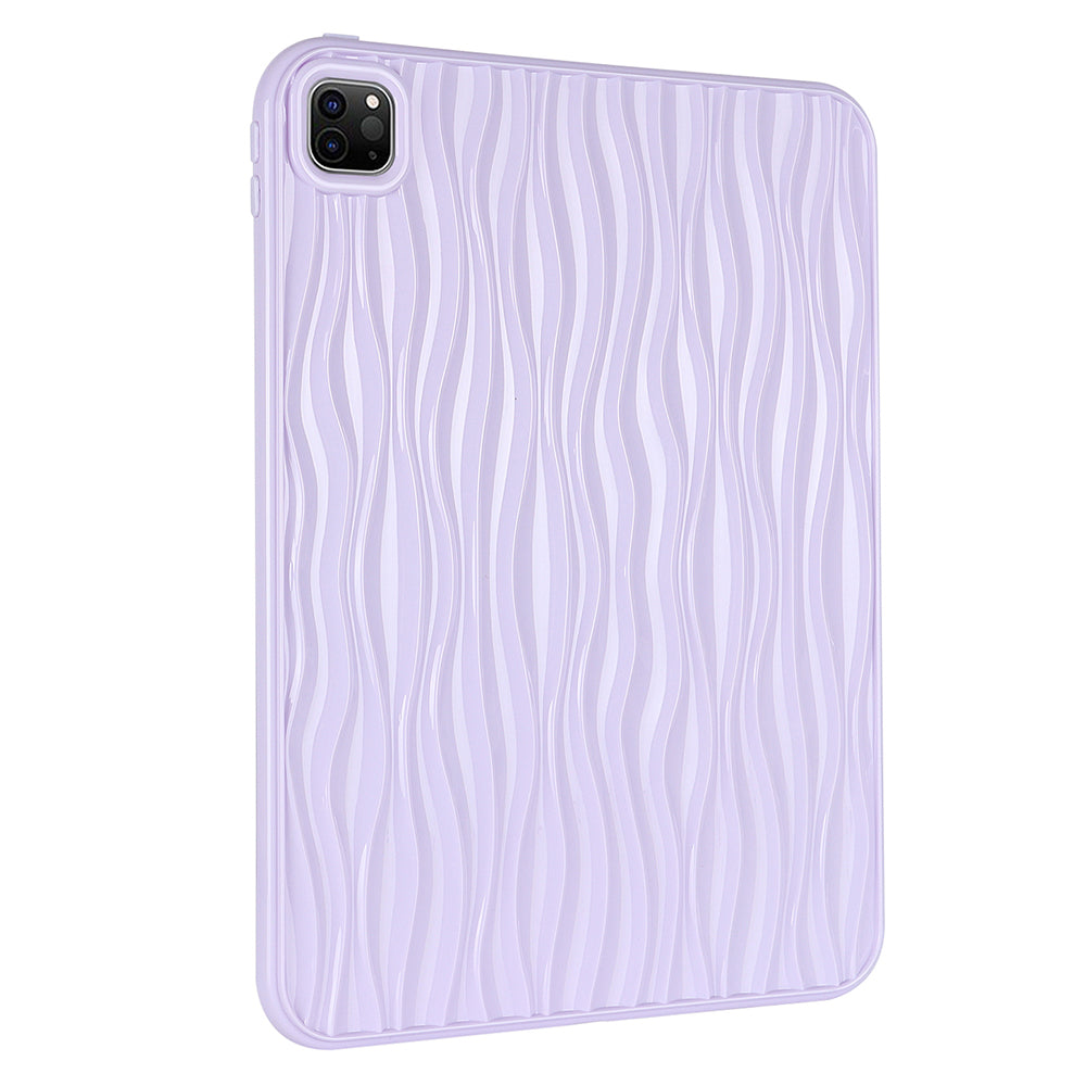 For iPad Pro 11 (2020) / (2021) / (2022) Soft TPU Tablet Case Wave Texture Anti-scratch Tablet Cover