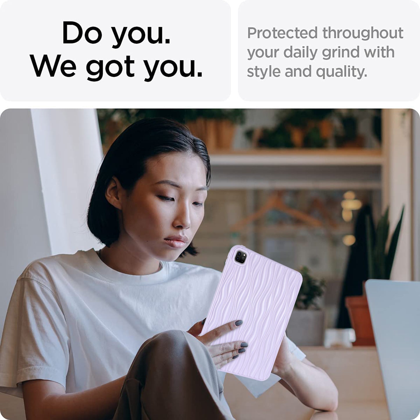 For iPad Pro 11 (2020) / (2021) / (2022) Soft TPU Tablet Case Wave Texture Anti-scratch Tablet Cover