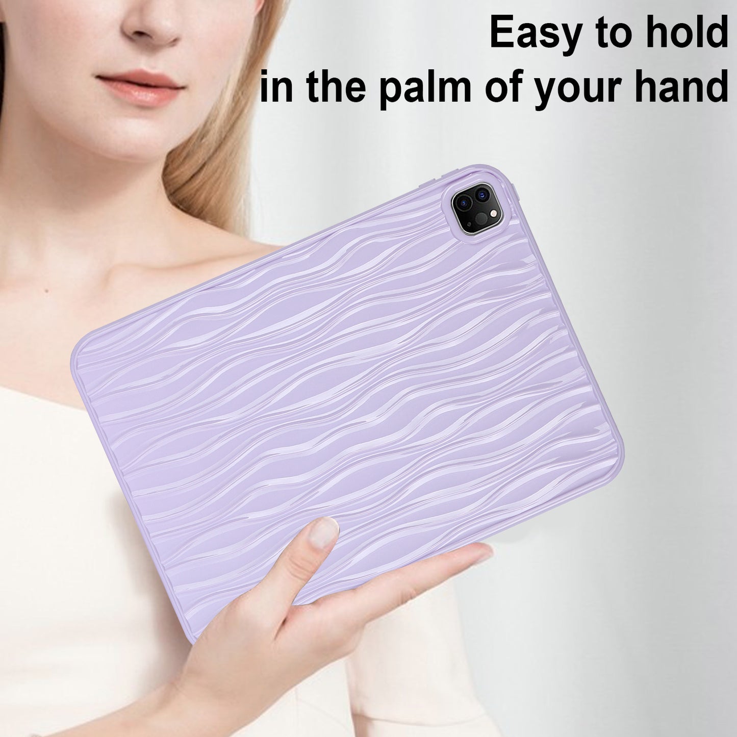 For iPad Pro 11 (2020) / (2021) / (2022) Soft TPU Tablet Case Wave Texture Anti-scratch Tablet Cover