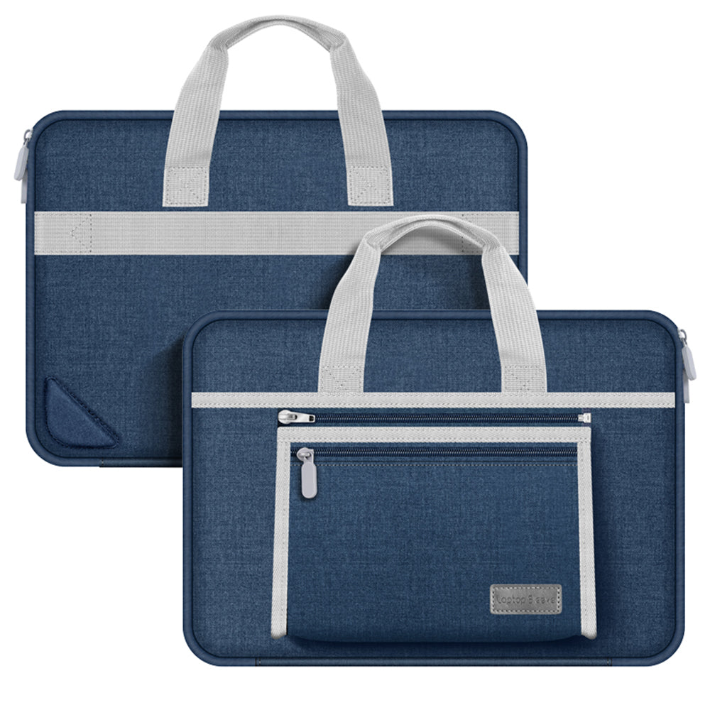 13-14 inch Laptop Handbag Waterproof Oxford Cloth Notebook PC Protective Sleeve with Small Detachable Bag