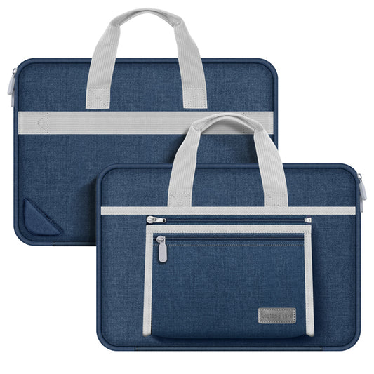13-14 inch Laptop Handbag Waterproof Oxford Cloth Notebook PC Protective Sleeve with Small Detachable Bag
