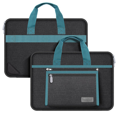 13-14 inch Laptop Handbag Waterproof Oxford Cloth Notebook PC Protective Sleeve with Small Detachable Bag
