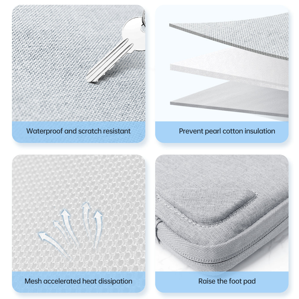 13-14 inch Laptop Handbag Waterproof Oxford Cloth Notebook PC Protective Sleeve with Small Detachable Bag