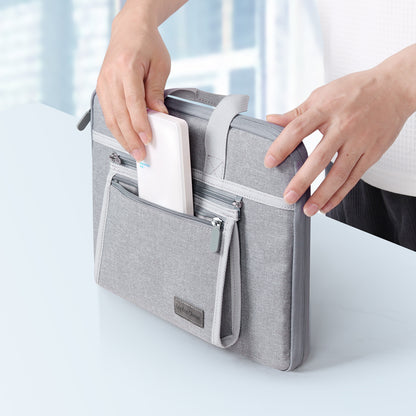 13-14 inch Laptop Handbag Waterproof Oxford Cloth Notebook PC Protective Sleeve with Small Detachable Bag
