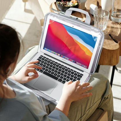 13-14 inch Laptop Handbag Waterproof Oxford Cloth Notebook PC Protective Sleeve with Small Detachable Bag