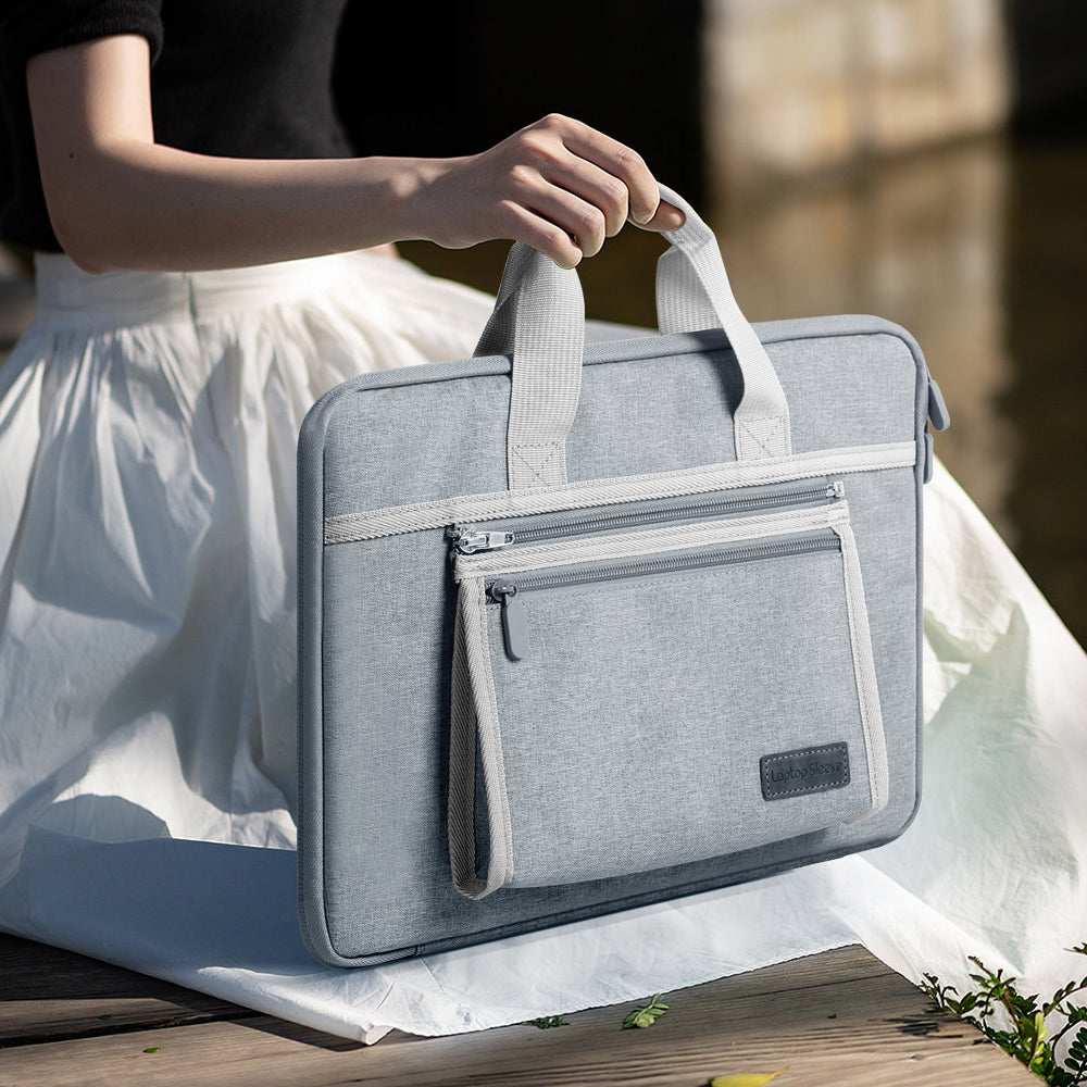 13-14 inch Laptop Handbag Waterproof Oxford Cloth Notebook PC Protective Sleeve with Small Detachable Bag
