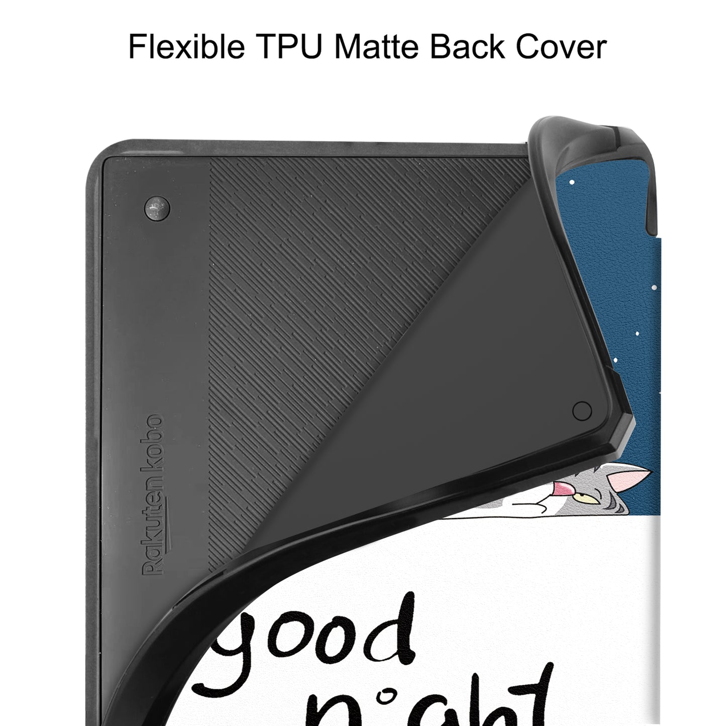 For Kobo Elipsa 2E Origami Stand Case PU Leather Pattern Printing Ebook Reader Cover with Auto Wake / Sleep