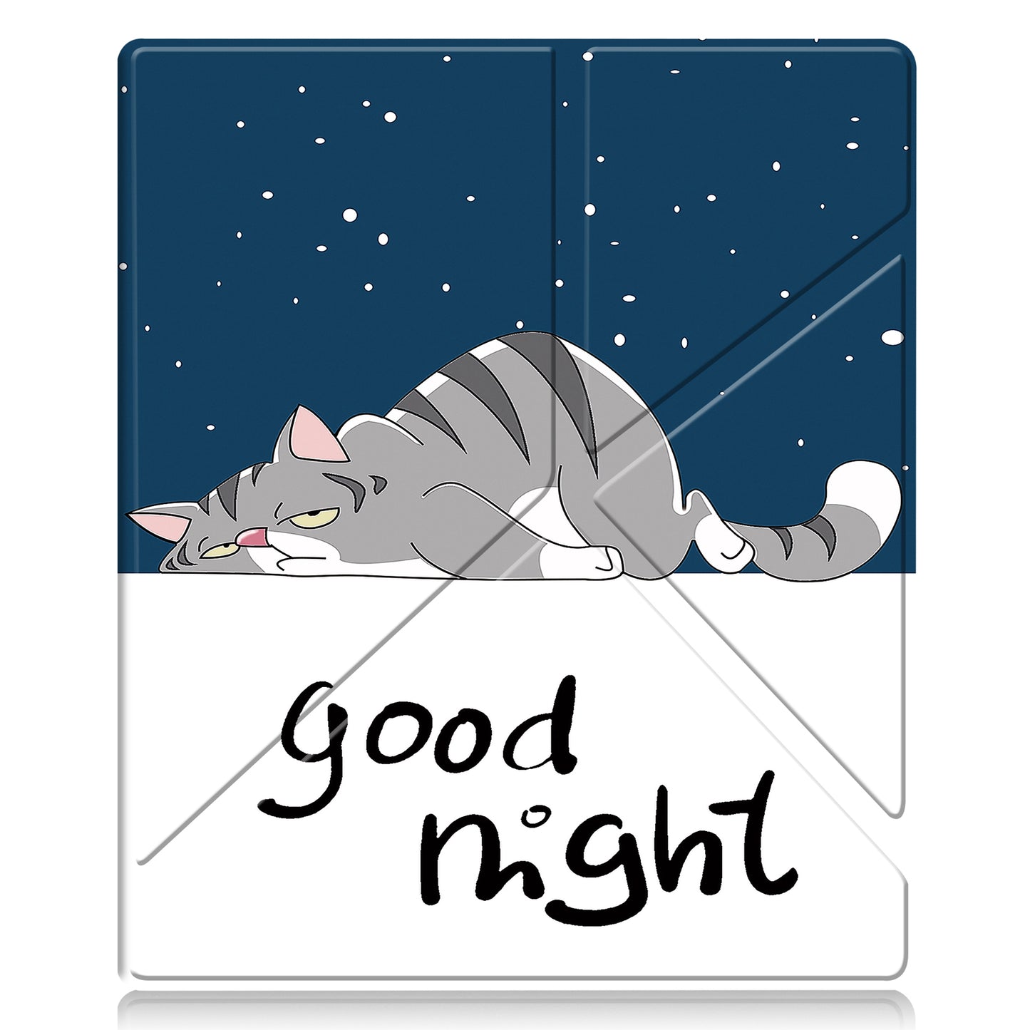 For Kobo Elipsa 2E Origami Stand Case PU Leather Pattern Printing Ebook Reader Cover with Auto Wake / Sleep