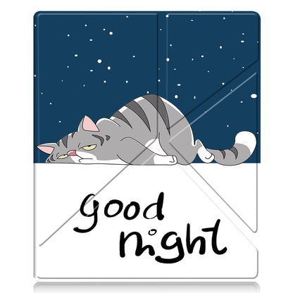 For Kobo Elipsa 2E Origami Stand Case PU Leather Pattern Printing Ebook Reader Cover with Auto Wake / Sleep