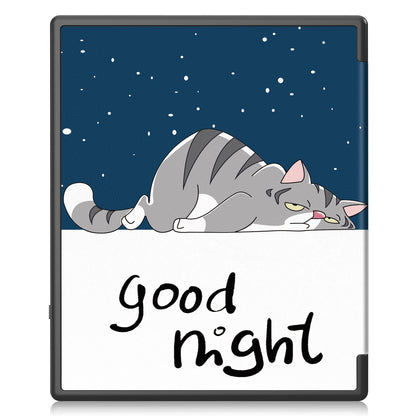 For Kobo Elipsa 2E Origami Stand Case PU Leather Pattern Printing Ebook Reader Cover with Auto Wake / Sleep