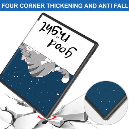 For Kobo Elipsa 2E Origami Stand Case PU Leather Pattern Printing Ebook Reader Cover with Auto Wake / Sleep