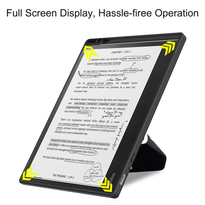 For Kobo Elipsa 2E Origami Stand Case PU Leather Pattern Printing Ebook Reader Cover with Auto Wake / Sleep