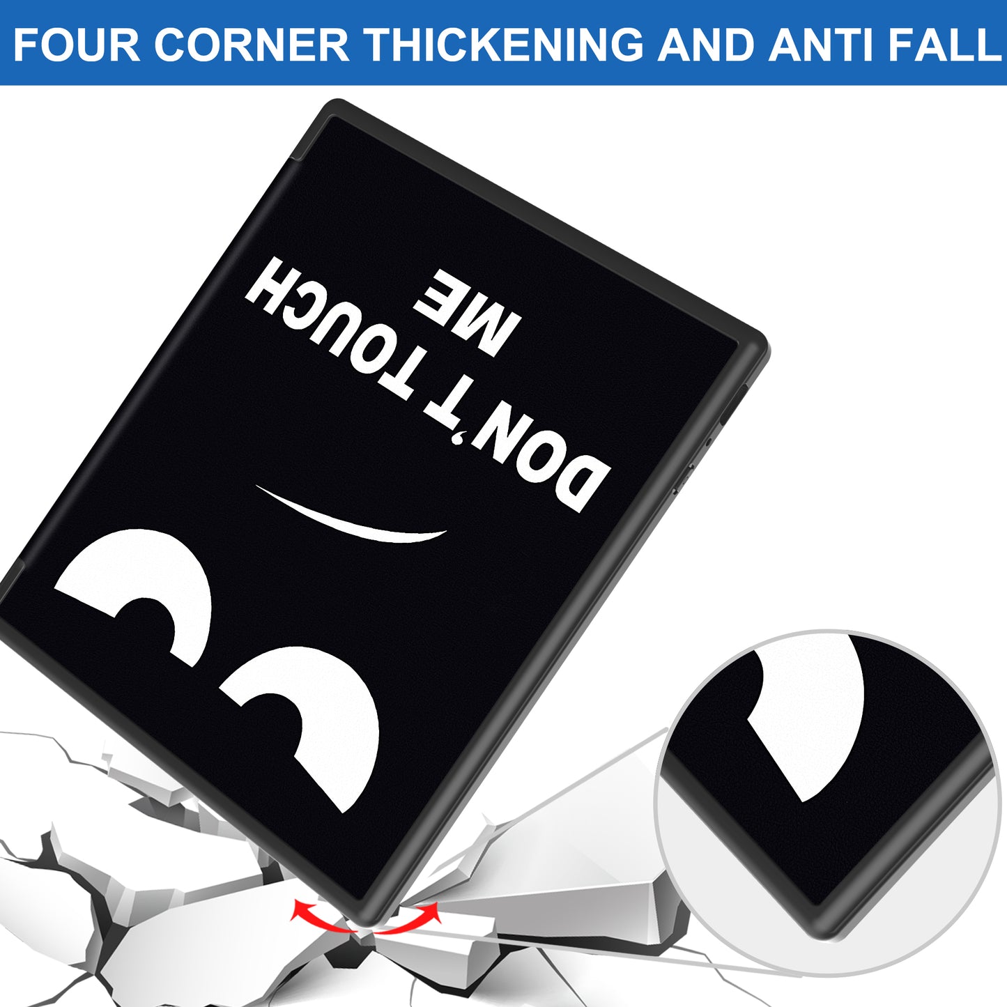 For Kobo Elipsa 2E Origami Stand Case PU Leather Pattern Printing Ebook Reader Cover with Auto Wake / Sleep