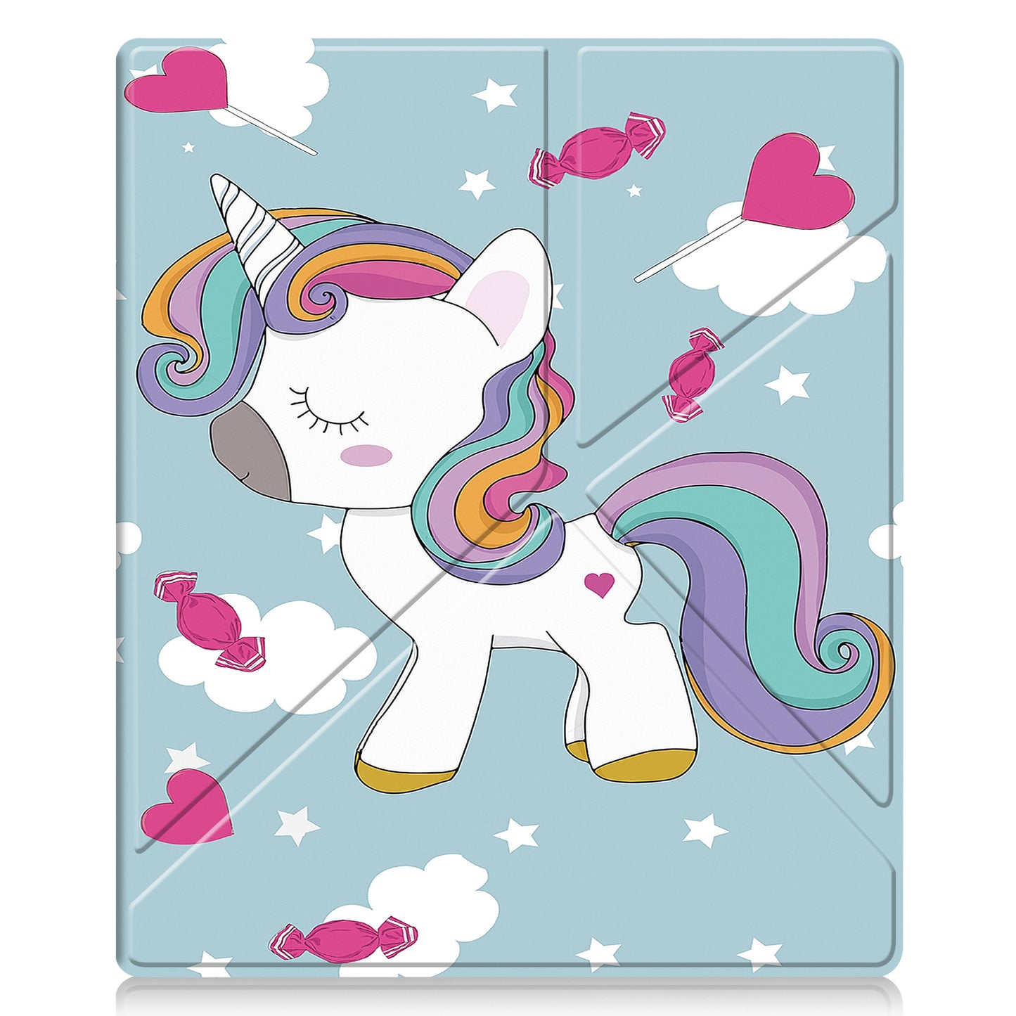 For Kobo Elipsa 2E Origami Stand Case PU Leather Pattern Printing Ebook Reader Cover with Auto Wake / Sleep