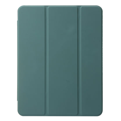 For iPad 10.9 (2022) Tri-fold Stand Smart Case PU Leather Transparent Acrylic+TPU Tablet Cover