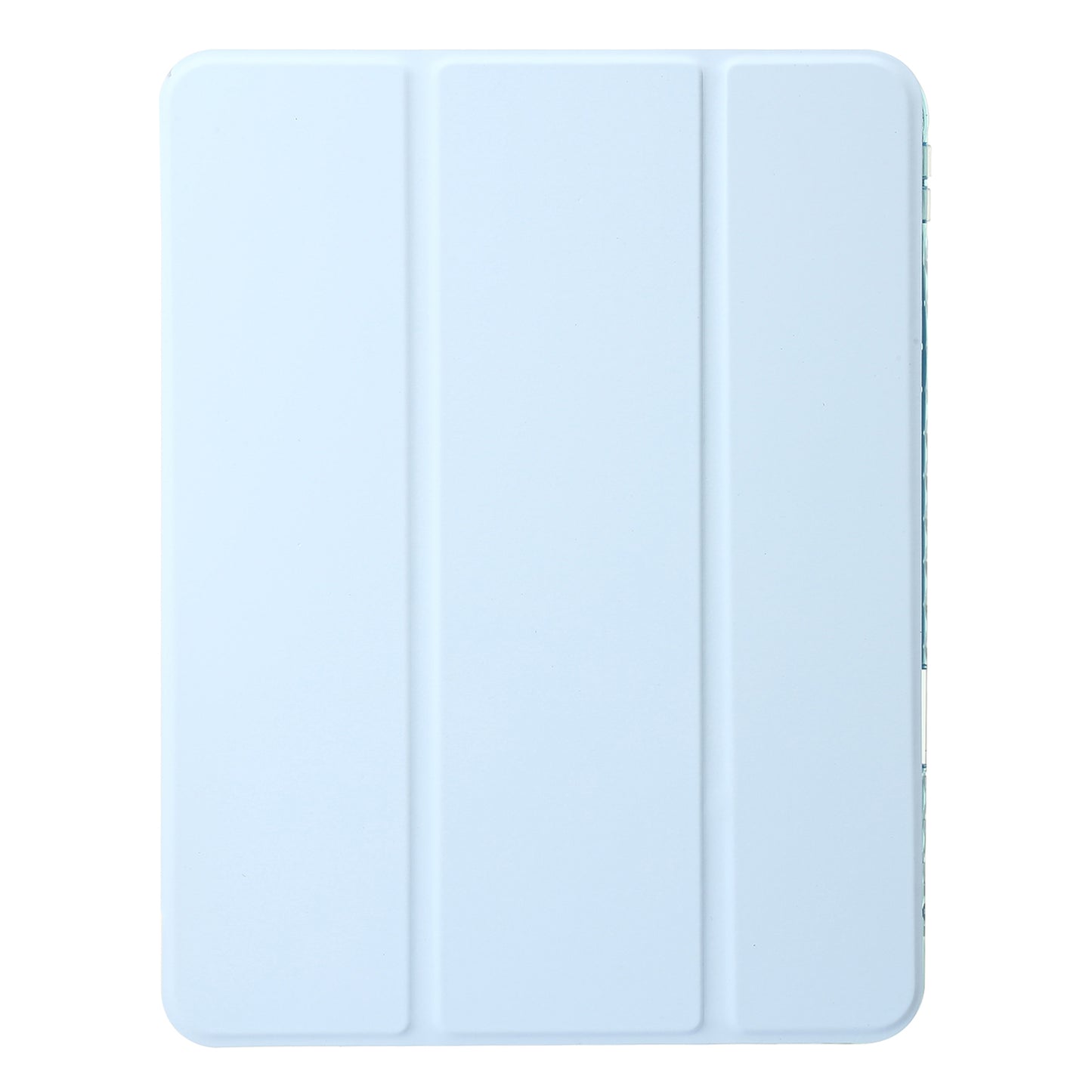 For iPad 10.9 (2022) Tri-fold Stand Smart Case PU Leather Transparent Acrylic+TPU Tablet Cover