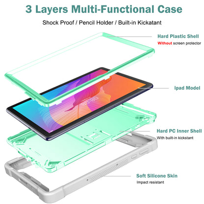 For Huawei MatePad T 10S 10.1 inch / T 10 9.7 inch Shockproof Tablet Shell Kickstand Silicone + PC Dustproof Cover Case