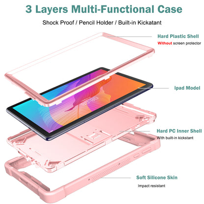 For Huawei MatePad T 10S 10.1 inch / T 10 9.7 inch Shockproof Tablet Shell Kickstand Silicone + PC Dustproof Cover Case