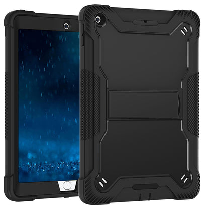 For iPad 9.7-inch (2017) / (2018) Tablet Case 3-in-1 Heavy Duty Silicone + PC Kickstand Cover