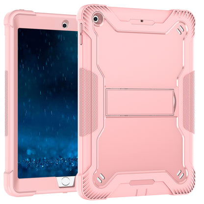 For iPad 9.7-inch (2017) / (2018) Tablet Case 3-in-1 Heavy Duty Silicone + PC Kickstand Cover