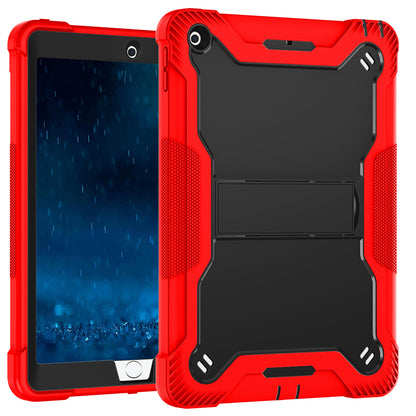 For iPad 9.7-inch (2017) / (2018) Tablet Case 3-in-1 Heavy Duty Silicone + PC Kickstand Cover