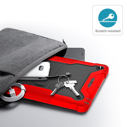 For iPad 9.7-inch (2017) / (2018) Tablet Case 3-in-1 Heavy Duty Silicone + PC Kickstand Cover