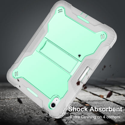 For iPad 10.9 (2022) Tablet Cover Armor Defender Silicone + PC Kickstand Case with Pencil Holder