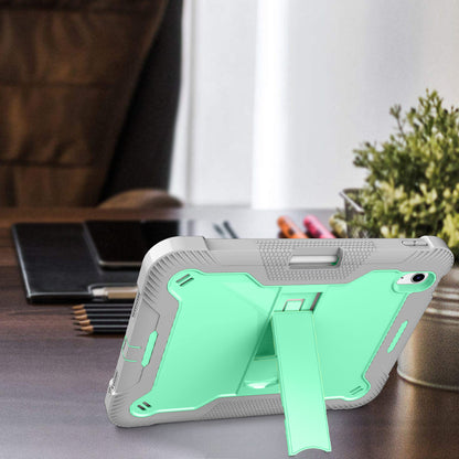 For iPad 10.9 (2022) Tablet Cover Armor Defender Silicone + PC Kickstand Case with Pencil Holder