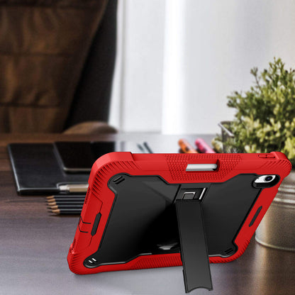 For iPad 10.9 (2022) Tablet Cover Armor Defender Silicone + PC Kickstand Case with Pencil Holder