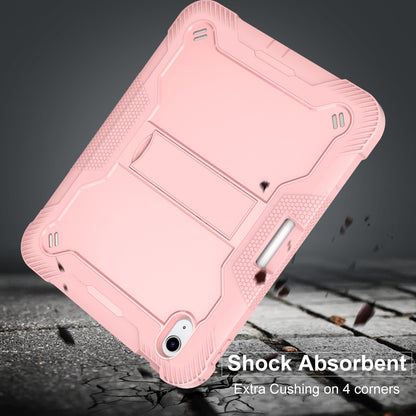 For iPad 10.9 (2022) Tablet Cover Armor Defender Silicone + PC Kickstand Case with Pencil Holder